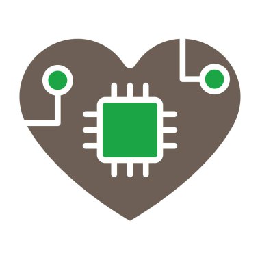 kalp vektörü renk çizgisi simgesi