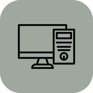 vektör lcd simgesi illüstrasyonu