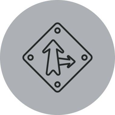 Yol işareti simgesi. vektör illüstrasyonu