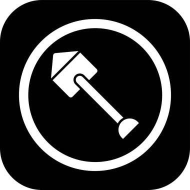 Soyut arkaplanda balta simgesi izole edildi