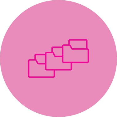 Pembe ve mor bir ikonun gösterimi