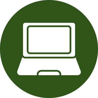 Dizüstü bilgisayar simgesinin vektör çizimi