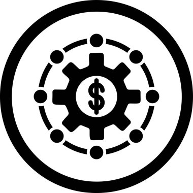 İş ve finans simgesinin vektör illüstrasyonu