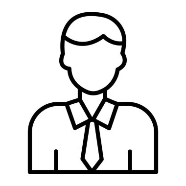 işadamı avatar simge vektör illüstrasyon izole