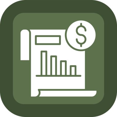 finansal rapor düz yuvarlak vektör simgesi