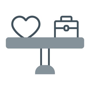 Aşk kalp vektör simgesi