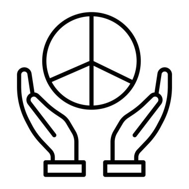 Barış sembolü çizim tasarımı olan eller