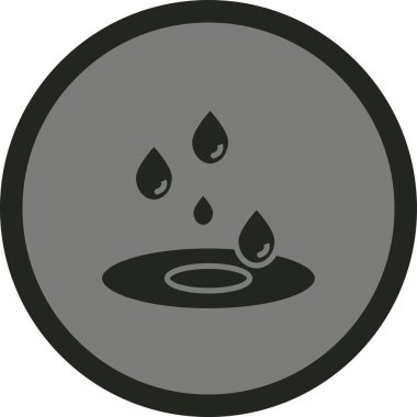 Üzücü madeni para simgesi, vektör illüstrasyonu