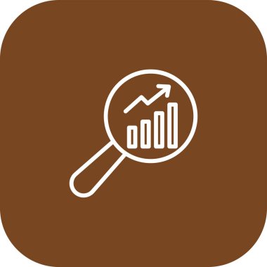 Büyütme cam simgesi, vektör illüstrasyonu