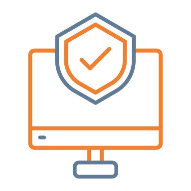 Güvenlik sistemi simgesi vektör illüstrasyonu