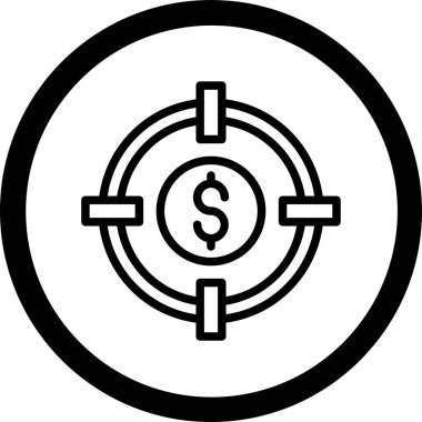 Dolar simgesi vektör illüstrasyonu