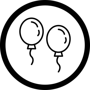 balonlar simge vektör illüstrasyonu