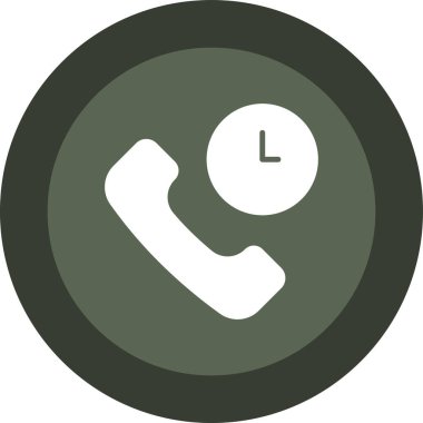 Telefon iletisi düz vektör simgesi