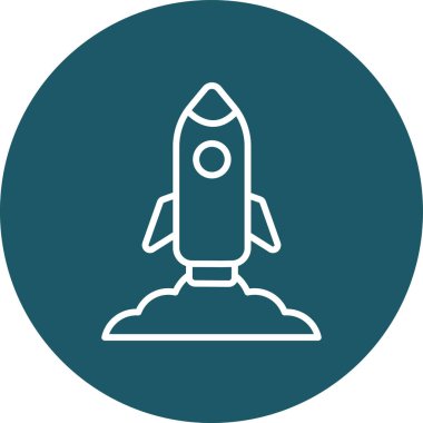 roket ikonu vektör illüstrasyonu