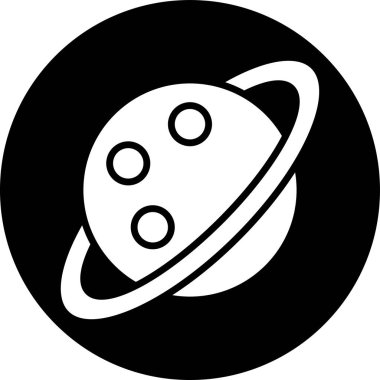 Bir gezegen simgesinin vektör illüstrasyonu