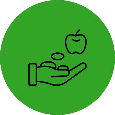 Gıda simgesinin vektör illüstrasyonu