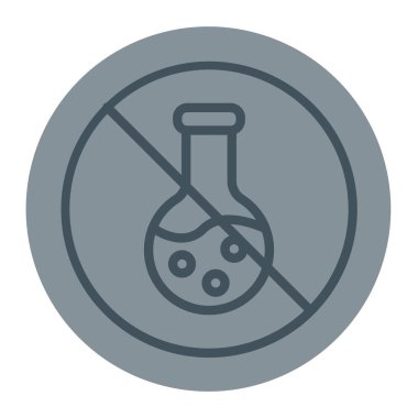 Kimya matarası vektör çizgisi simgesi, daire, düzenlenebilir vuruş.