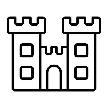 kale vektörü ince çizgi simgesi