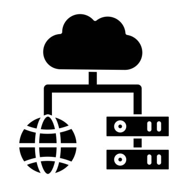 Kolayca değiştirebilen ya da düzenleyebilen bulut sunucu simgesi