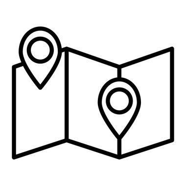 konum haritası simgesi ana hat biçiminde