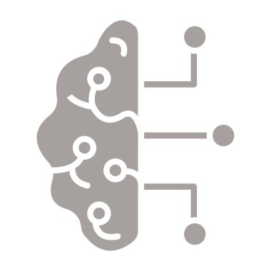 Yapay zeka çizgisi simgesi.