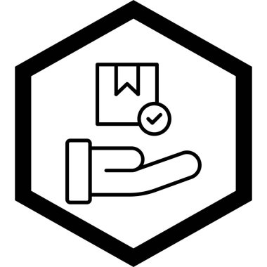 Bir el simgesinin vektör illüstrasyonu