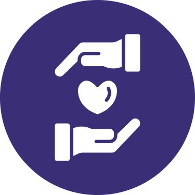 Kalp ikonu vektör illüstrasyonu