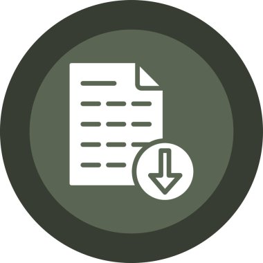 Belge. Web simgesi basit illüstrasyon