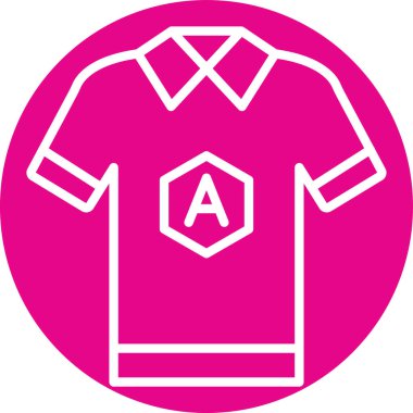 Bir t-shirt simgesinin vektör illüstrasyonu