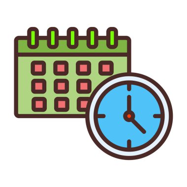 takvim saati izole edilmiş simgesi