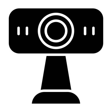 Video kamera. Web simgesi basit tasarım