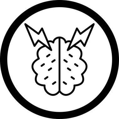 Beyin vektörü simgesi modern basit vektör illüstrasyonu