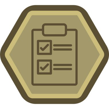 Kontrol listesi web simgesi, basit vektör illüstrasyonu