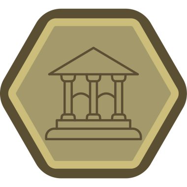 Roma rakamları simgesi olan para, düz stil