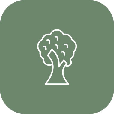 Ağaç simgesinin vektör illüstrasyonu