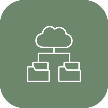 bulut hesaplama simgesi, vektör illüstrasyonu