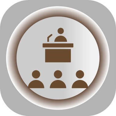 Benzersiz konferans vektör simgesi