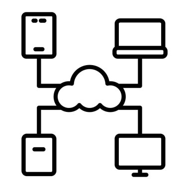 Bulut hesaplama. Web simgesi