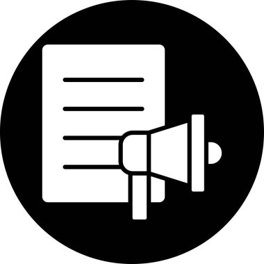 Megafon. Web simgesi basit illüstrasyon