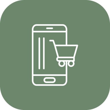 mobil yük arabası ince çizgi vektör simgesi