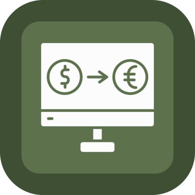 döviz değişim simgesi vektör illüstrasyonu