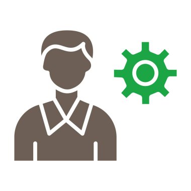 Yöneticisi düz glif simgesi