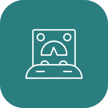 Benzersiz kamera ikonu vektör illüstrasyonu