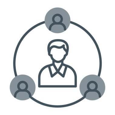 İş insanları simgesinin vektör illüstrasyonu