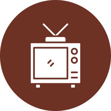 Kişisel ve ticari kullanım için TV vektör simgesi simgesi vektör çizimi..