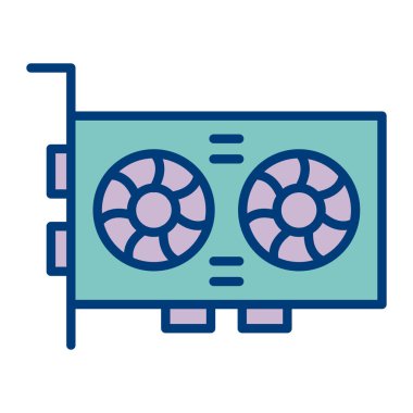 Dolu ana hatlı klima ikonu