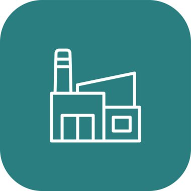 Fabrika vektör simgesi. Proje, web sitesi ve uygulama tasarımı için kullanılabilir