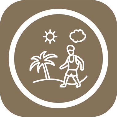 Beach Tatil simge vektör çizim