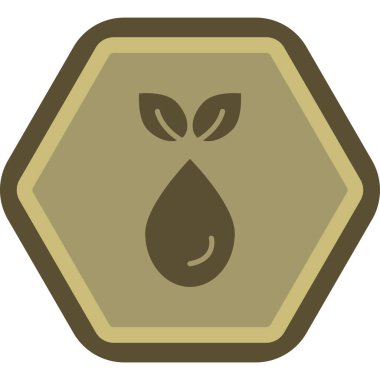 Bal arısı ikonu. Vektör biçimi düz ikonik sembol, yuvarlak açılar, sarı renk, beyaz arkaplan.