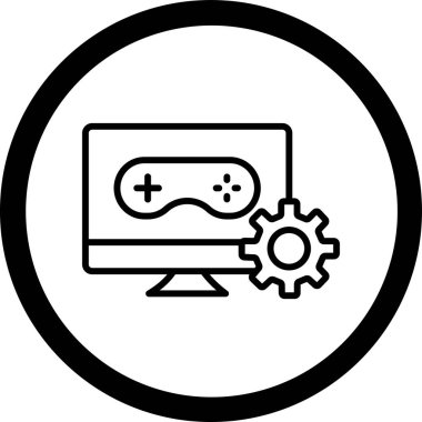 Bilgisayar oyunu. Web simgesi basit tasarım